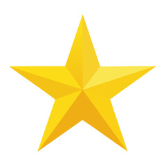 Obraz premium Golden Star Symbol Illustration Shining Five Point Icon Isolated on Black Background Holiday Award Festive Season Decoration Object