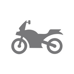 Fototapeta premium Motorcycle vector graphic, a gray sportbike icon against a black background