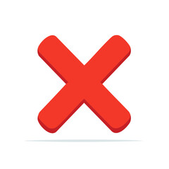 Obraz premium Red Cross Symbol on Dark Background Representing Cancellation Deletion Negative Choice Error Warning Rejection