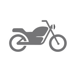 Fototapeta premium Gray Motorcycle Silhouette Illustration on Black Background, Transport and Vehicle Design Element