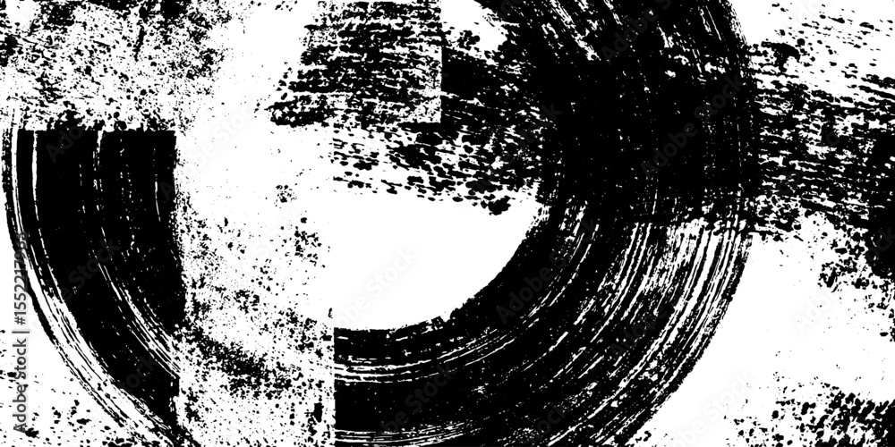 Poster charcoal texture with seamless cross and circle for distressed grunge effect design