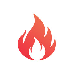 Stylized Fire Flame Illustration Blazing Energy Burning Bright Against Black Background Modern Graphic Design Icon Symbol