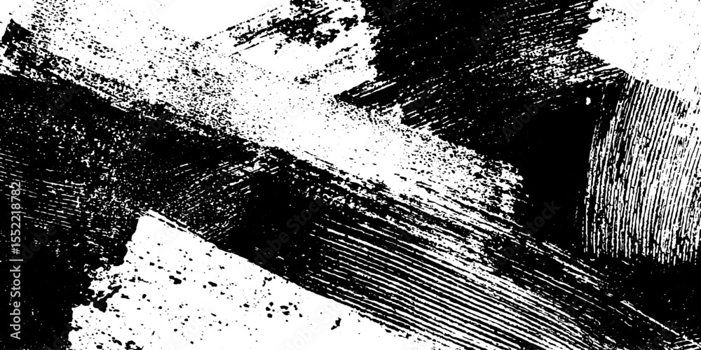 Poster Abstract textured frame with charcoal smears for artistic design