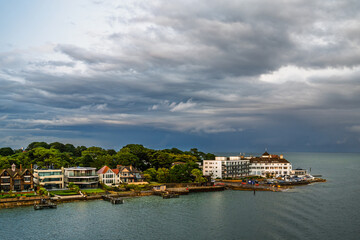 Sunset over Sandbanks, Poole, Dorset, England