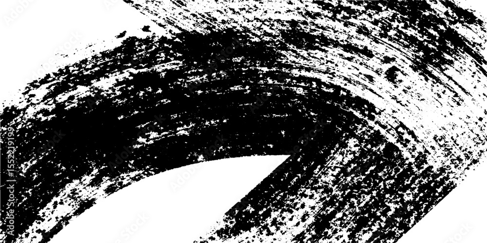 Aufkleber seamless curved grunge arrow design with smudged texture for distressed artistic projects