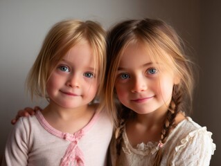 Sisters Smiling in Natural Light