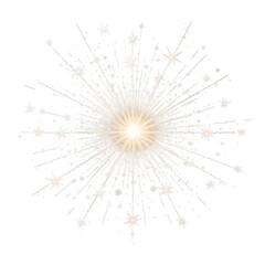 Obraz premium Radiant Lens Flare Circle Centered on White Background