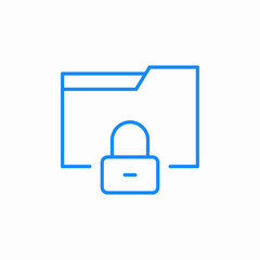 folder lock icon sign vector