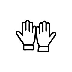 Obraz premium Handdrawn Gloves Icon on Background Illustrating Labour and Protection hands safety