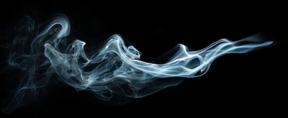 The Elegant Flow of Smoke Against a Dark Background