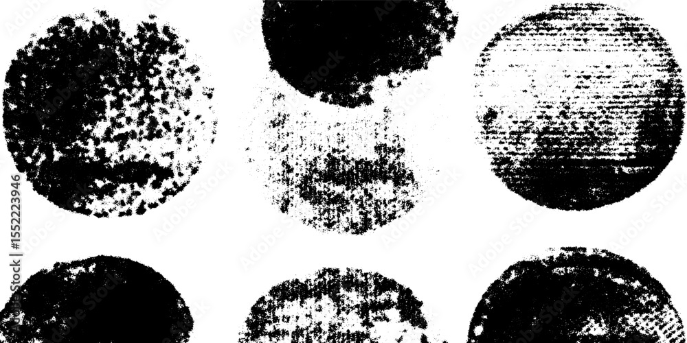 Aufkleber Seamless halftone dot texture with dry ink effect for distressed design projects