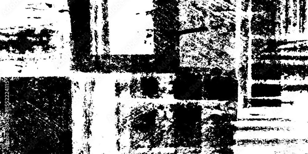 Aufkleber seamless hand drawn grunge grid pattern with distressed smudges for creative overlay design