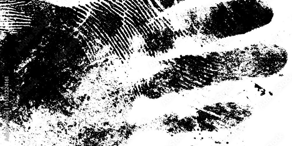 Aufkleber Charcoal handprint texture with smudge effect for distressed overlay design