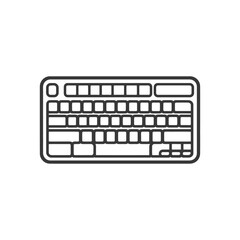 Minimalist Keyboard Icon: Clean Line Art for Interface Design and Technology Concepts