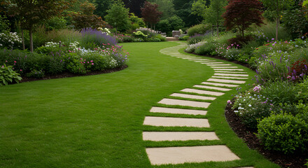 Serene Garden Stone Path