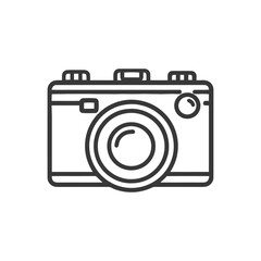 Minimalist Camera Icon: Clean Line Art for Photography Concepts