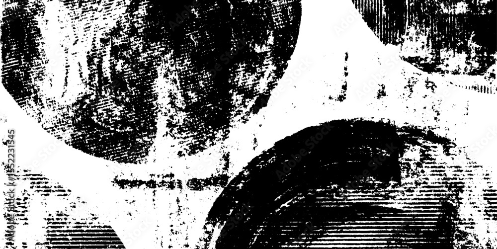 Poster seamless round sticker design with folding marks and grunge texture effect