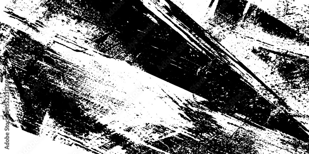 Poster Seamless scratched banner with corner curls for grunge design and effects