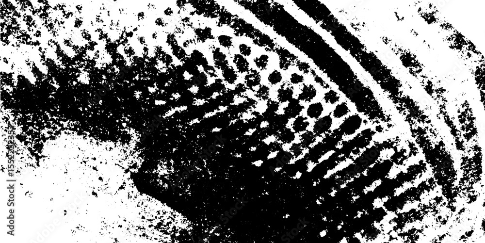 Poster Grunge shoe print texture design with mud track pattern for creative backgrounds