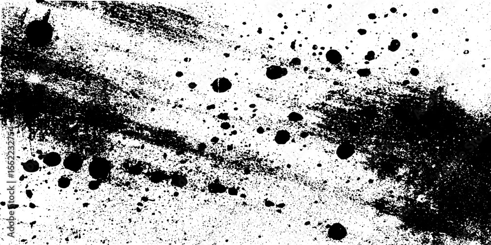 Poster Seamless splatter texture with spontaneous ink drops for artistic design and backgrounds