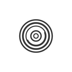 Concentric Circles: Minimalist Black and White Geometric Pattern Design