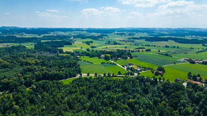 Wasserburg am Inn captured from above, uniquely nestled in a dramatic river bend. This Bavarian...