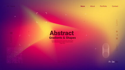 This artwork features a blend of vibrant colors, creating abstract gradients and shapes. It represents contemporary digital design trends, highlighting creativity in visual communication.