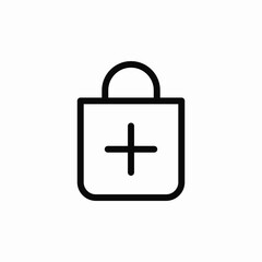 add shopping bag icon sign vector