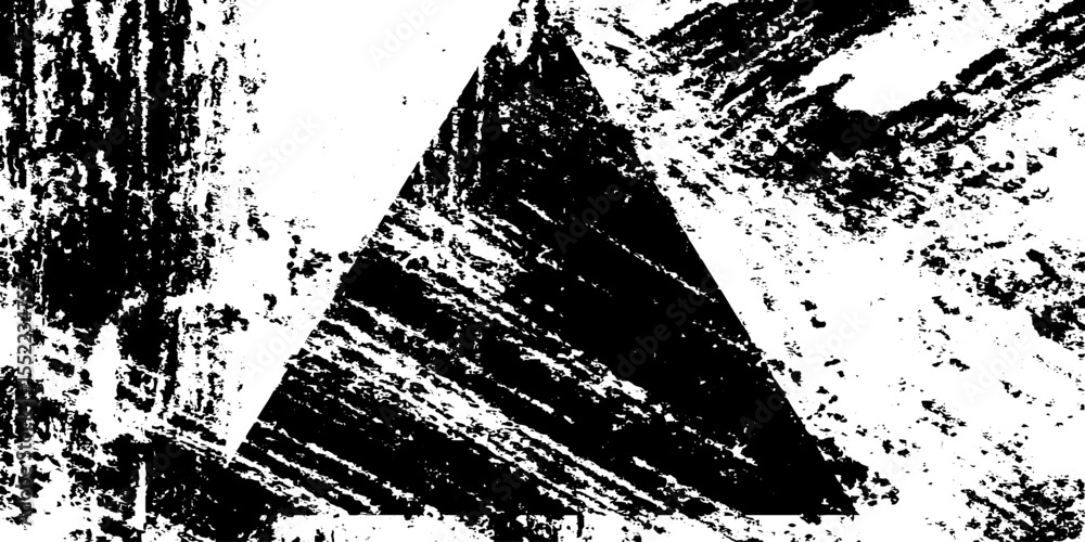Aufkleber Grainy textured warning triangle pattern for distressed overlay design