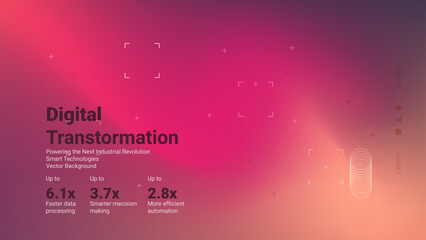 Digital transformation is highlighted through smart technologies aimed at improving industrial processes.