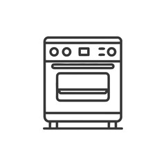 Obraz premium Minimalist Oven Icon: Clean Line Art for Kitchen Appliance Design
