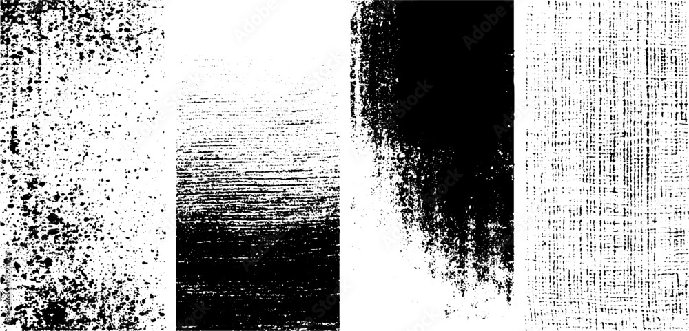 Aufkleber Seamless zine collage texture with ink blobs and distressed patterns for artistic design