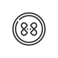 Minimalist 8.8 Icon: Double Circle with Numerical Symbol, Line Art Design