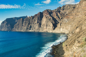 Amazing cliffs on the sea at Los Gigantes, Tenerife, Spain