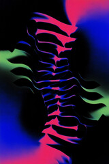 Abstract Colorful Wave Motion.