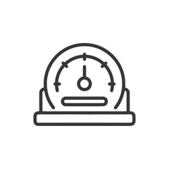Fototapeta premium Minimalist Speedometer Icon: Precise Measurement, Clean Line Art, Modern Design