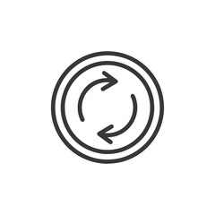 Circular Arrows Icon: Continuous Loop, Rotation, and Refresh Symbol