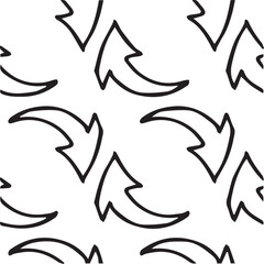 Hand-drawn arrow icon set. A collection of curved