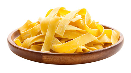pasta on a plate on white background 