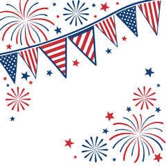 Obraz premium fourth of july background