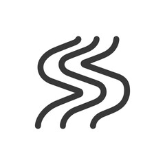 Obraz premium Abstract Gray Wavy Lines on White Background, Minimalist Design Element
