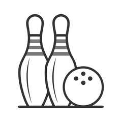 bowling ball and pins