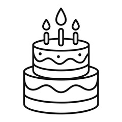 birthday cake vector illustration