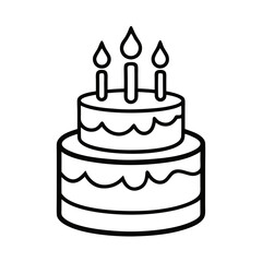 birthday cake vector illustration