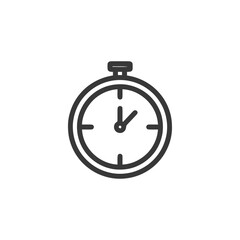 Minimalist Stopwatch Icon: Precise Timekeeping in Simple Line Art Design