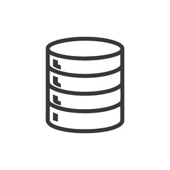 Minimalist Database Icon: Clean, Modern, and Scalable Vector Illustration