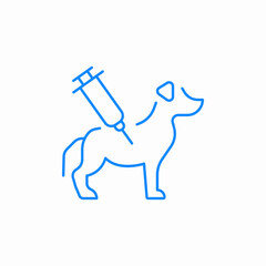 dog injection icon sign vector