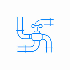 pipe system icon sign vector