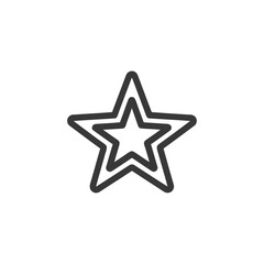 Fototapeta premium Double Star Outline Icon: Modern Geometric Design on White Background