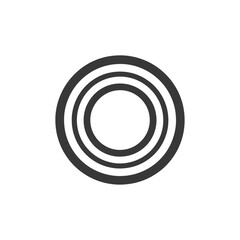 Concentric Circles: Minimalist Graphic Design with Bold Black Lines on White
